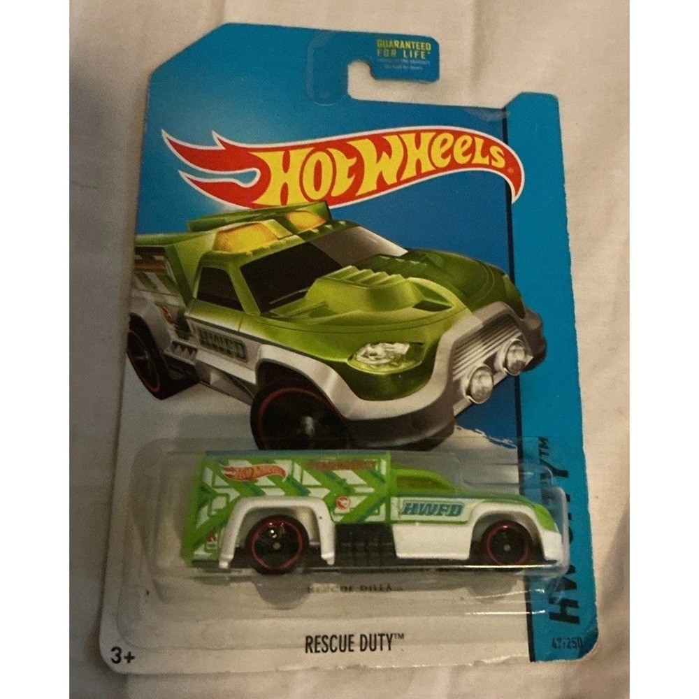 Hot Wheels‎ Treasure Hunt Rescue Duty, Green; 2014 HW City Series 47/250